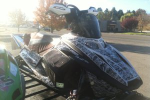 Decorative wrap on an ATV