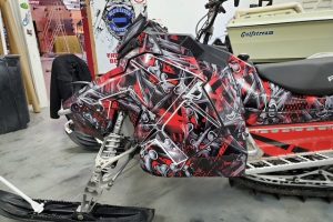Decorative wrap on an ATV